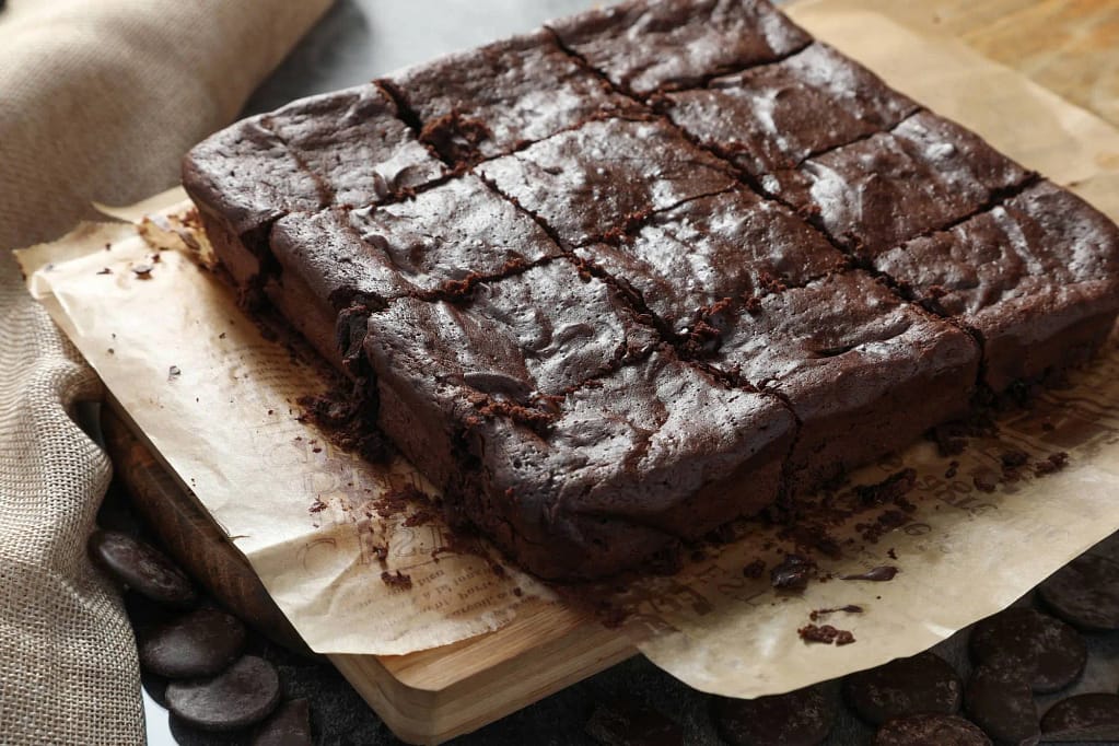 black bean brownies on paper