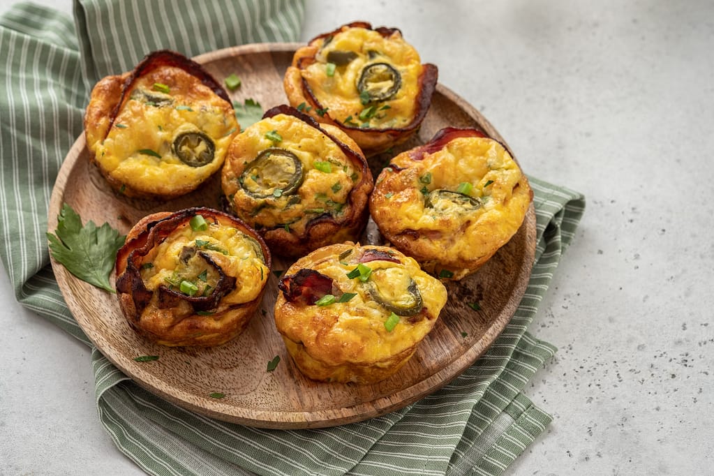 plate of egg muffins