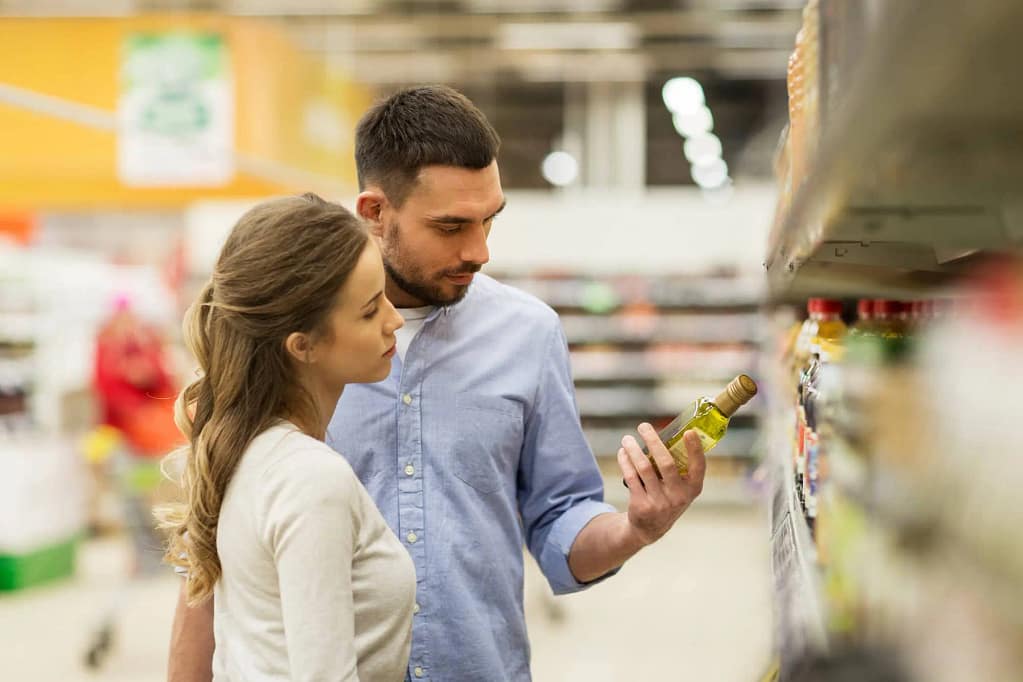 couple checking ingredients