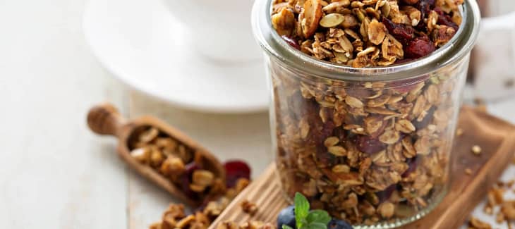 Homemade Granola With Apples and Cranberries