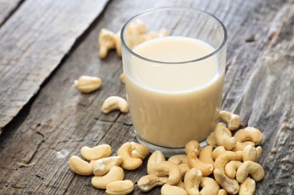 cashew nuts and cashew milk